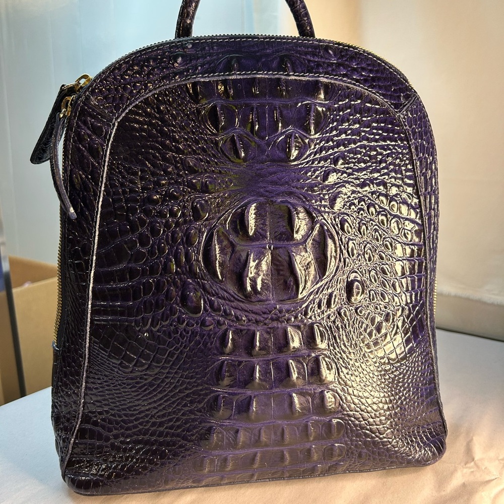 Brahmin leather backpack purse